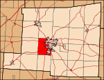 Map of Knox County, Ohio highlighting Clinton Township